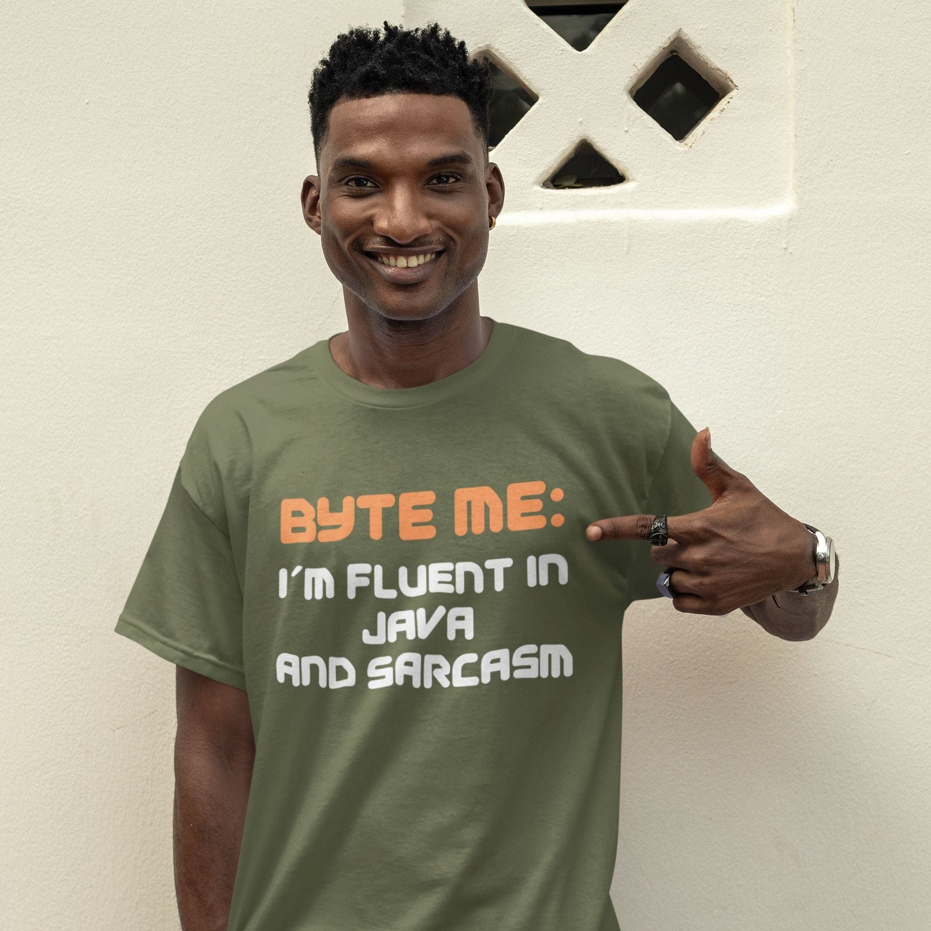 Byte Me: I'm Fluent in Java and Sarcasm - Men's T-Shirt