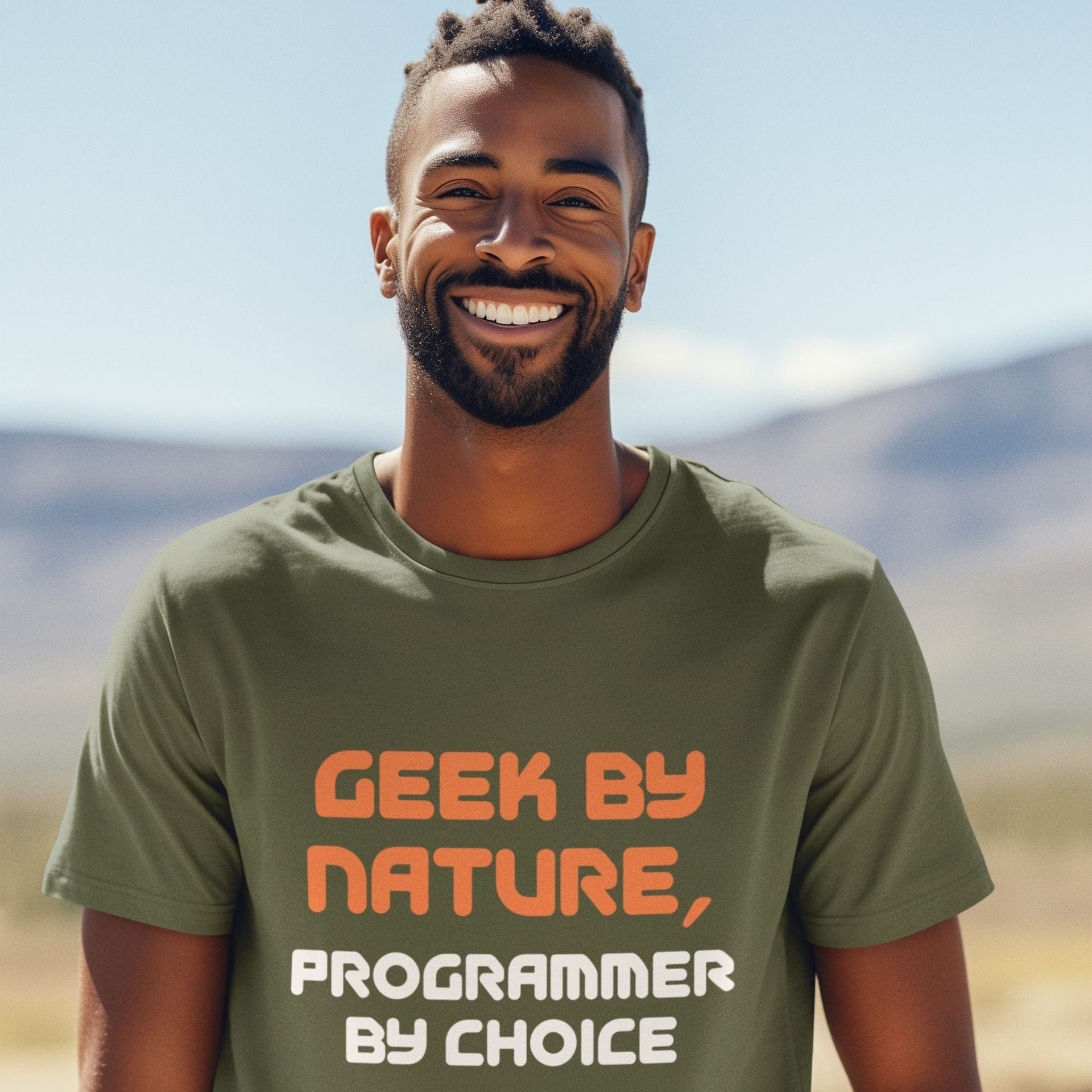 Geek by Nature, Programmer by Choice - Men's T-Shirt