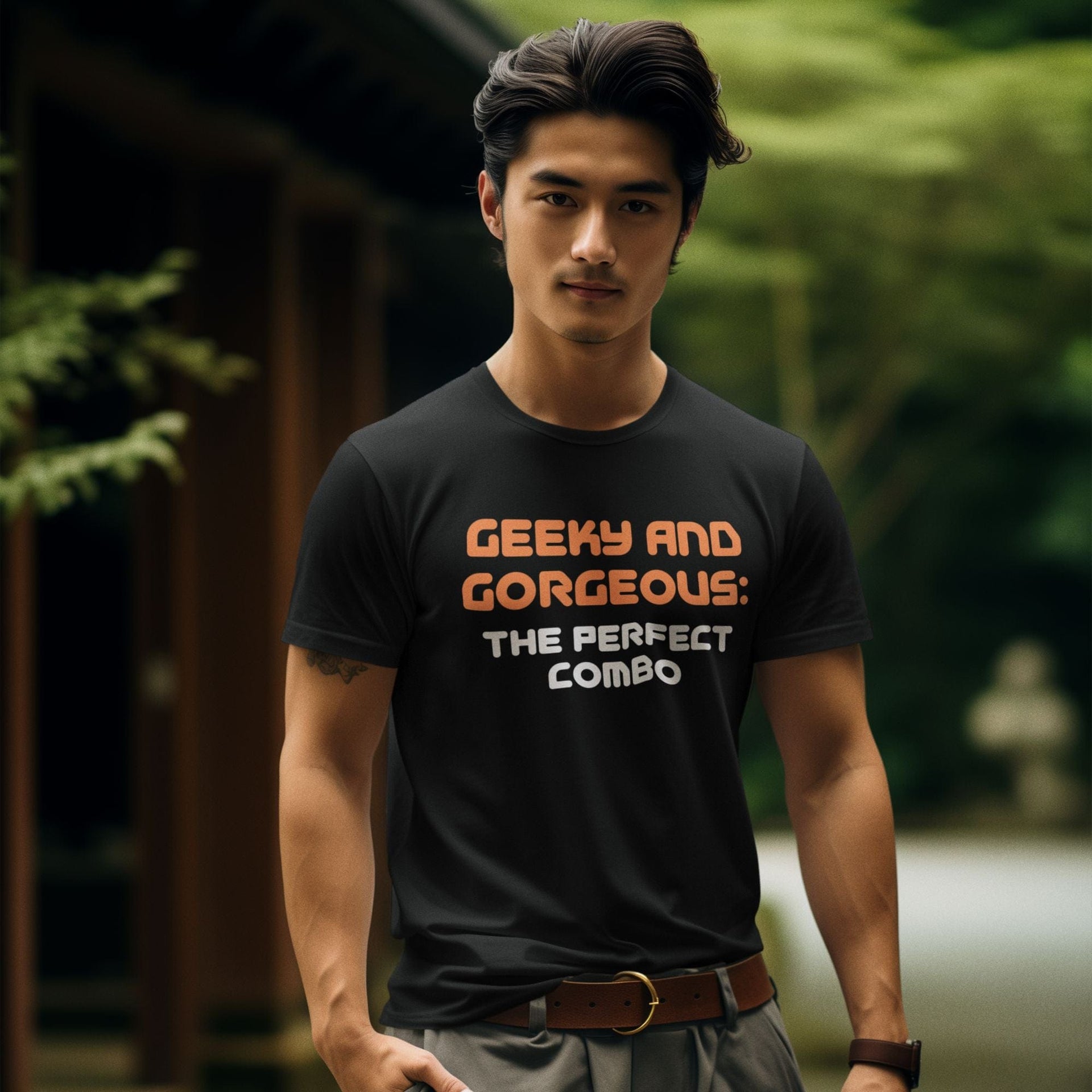 Geeky and Gorgeous: The Perfect Combo - Men's T-Shirt
