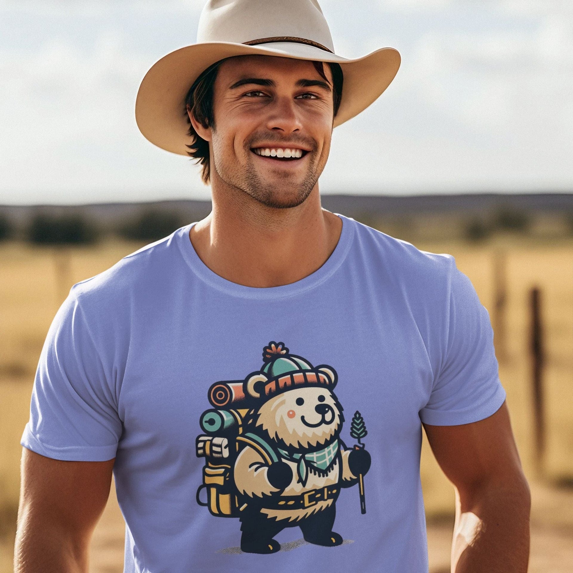 Hiking Bear - Men's T-Shirt