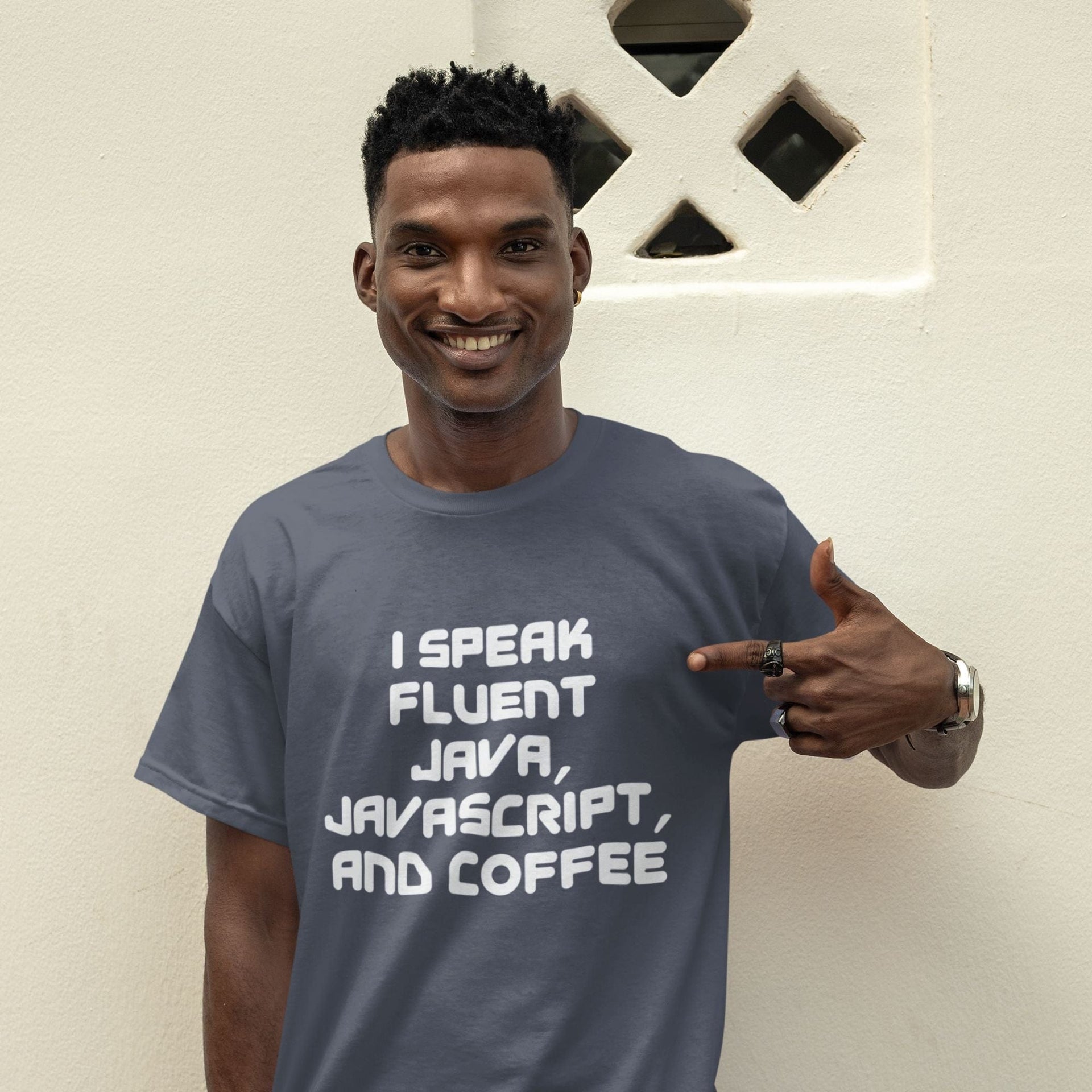 I Speak Fluent Java, JavaScript, and Coffee - Men's T-Shirt