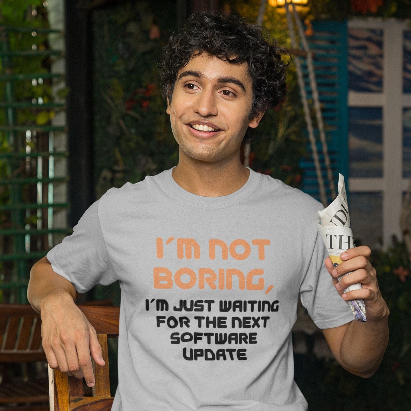 I'm Not Boring, I'm Just Waiting for the Next Software Update - Men's T-Shirt